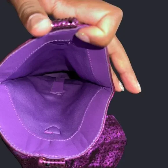 Purple sequin sparkle cowboy/cowgirl boots - Picture 5 of 6